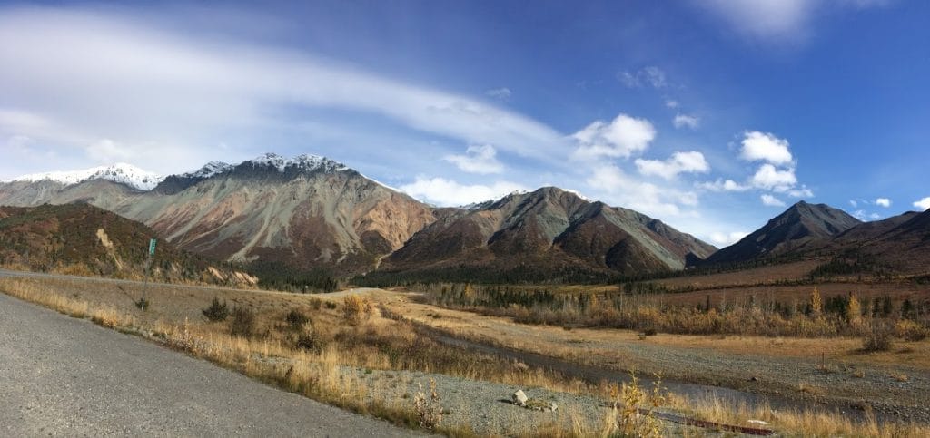 alaskan mountains when leaving the bedside