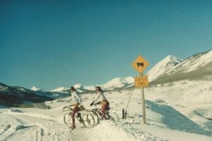 snow cycling